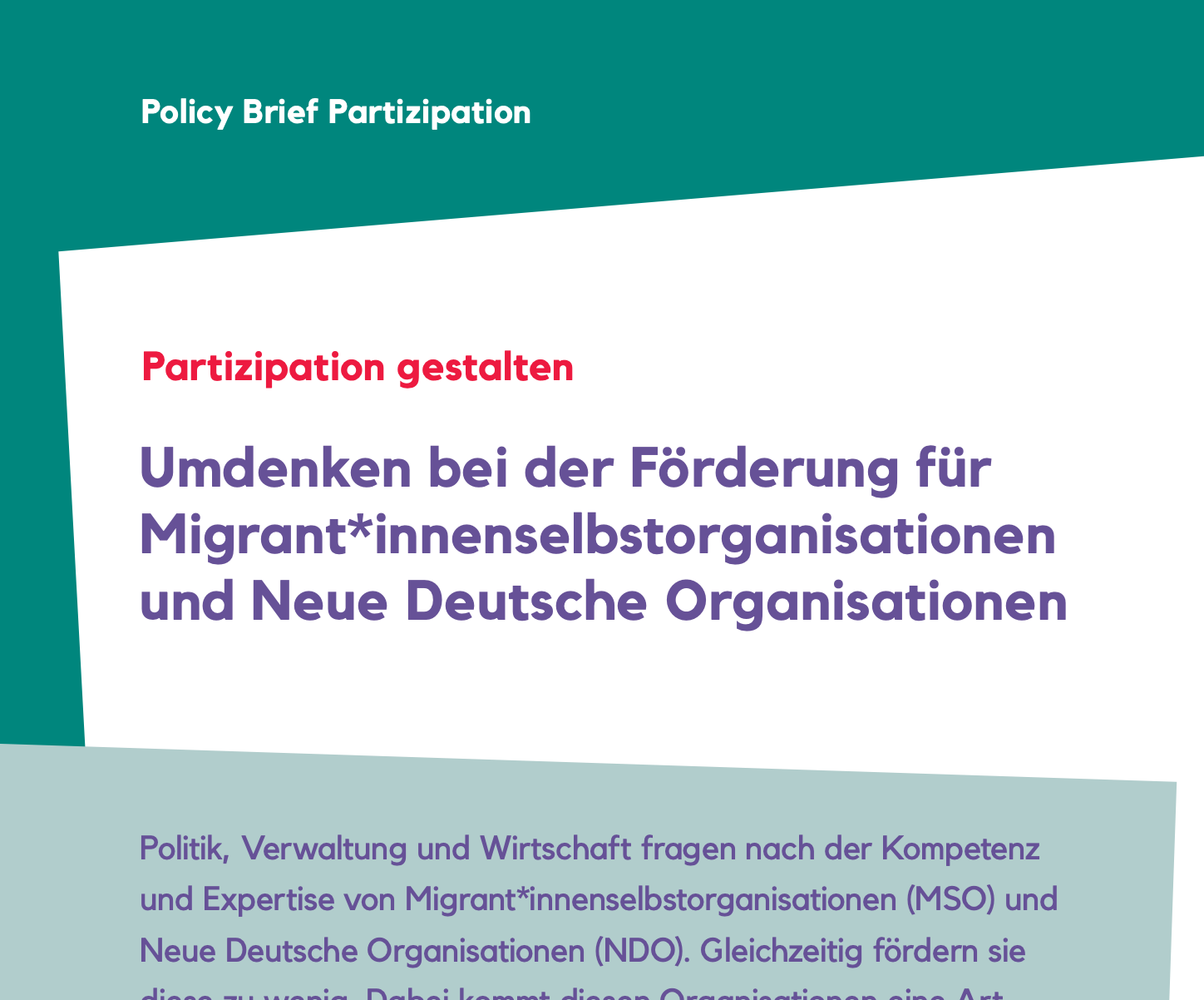 Policy Brief Partizipation